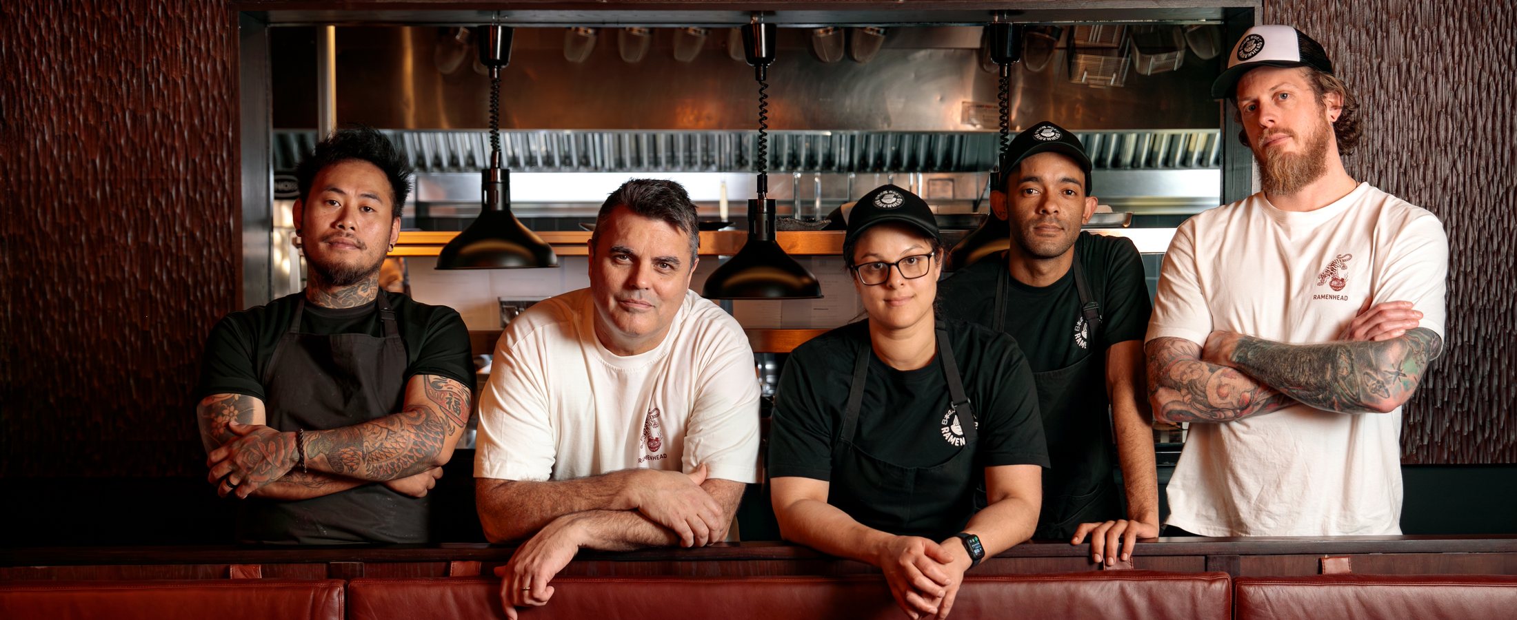 The Ramenhead Izakaya kitchen team at the pass on Kloof Street
